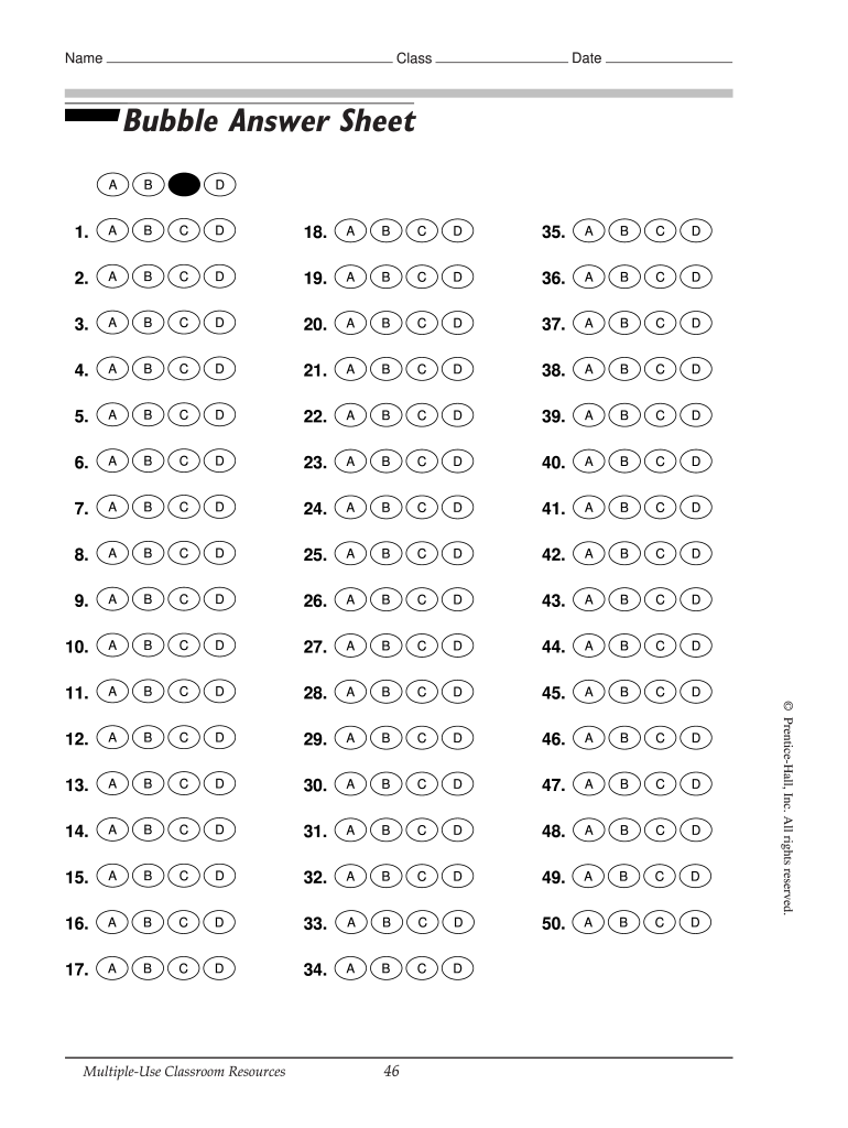 answer sheet - fill online, printable, fillable, blank | pdffiller